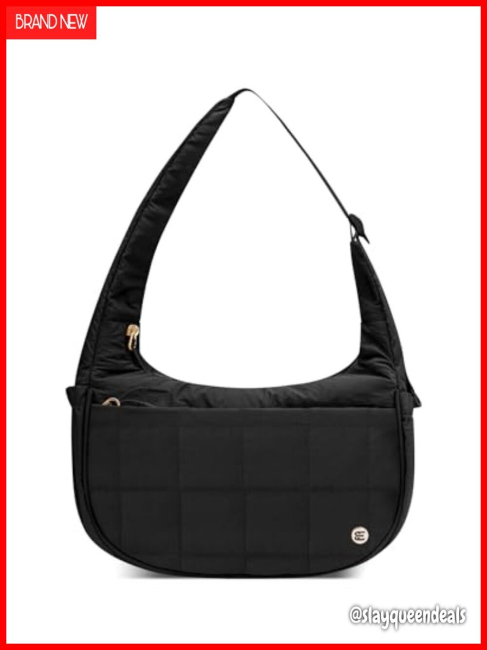 Small Puffer Crescent Shoulder Bag Women Lightweight Hobo Handbag